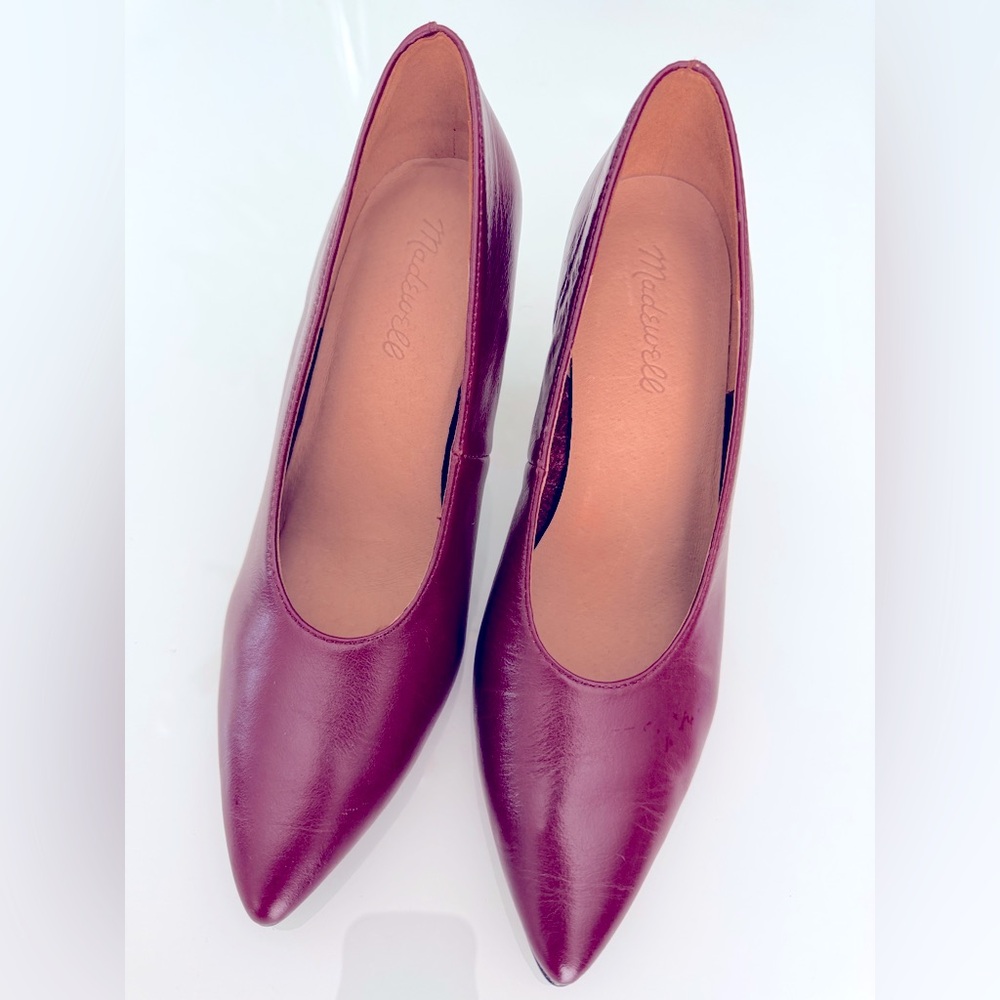 Madewell Women’s Wine Leather Pumps
